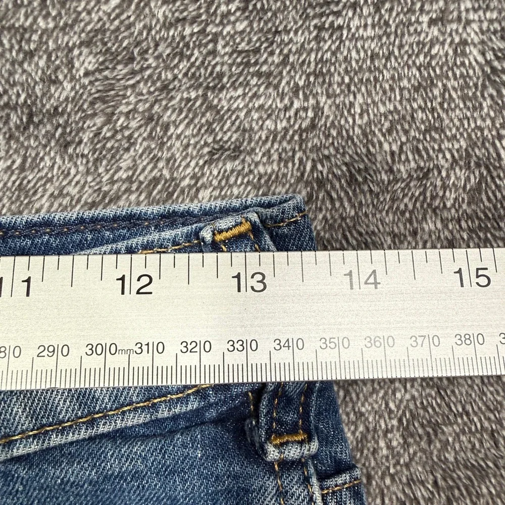 Gap Jeans 90s Loose Cargo Mid Rise‎ Petite 25/0P Medium Wash Paint Splatter